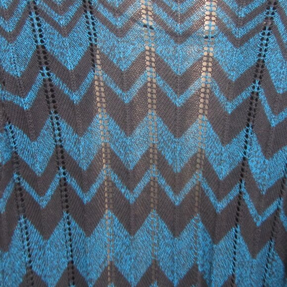 MISSONI for Target 2011 L Navy & Blue Zig Zag Chevron Long Cardigan Sweater - Picture 4 of 5